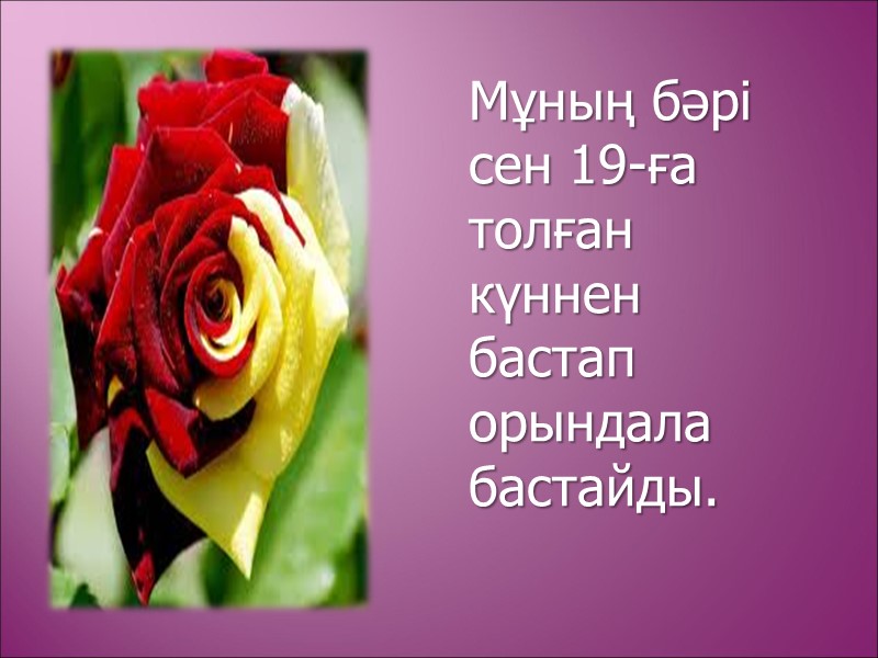 Мұның бәрі сен 19-ға толған күннен бастап орындала бастайды.